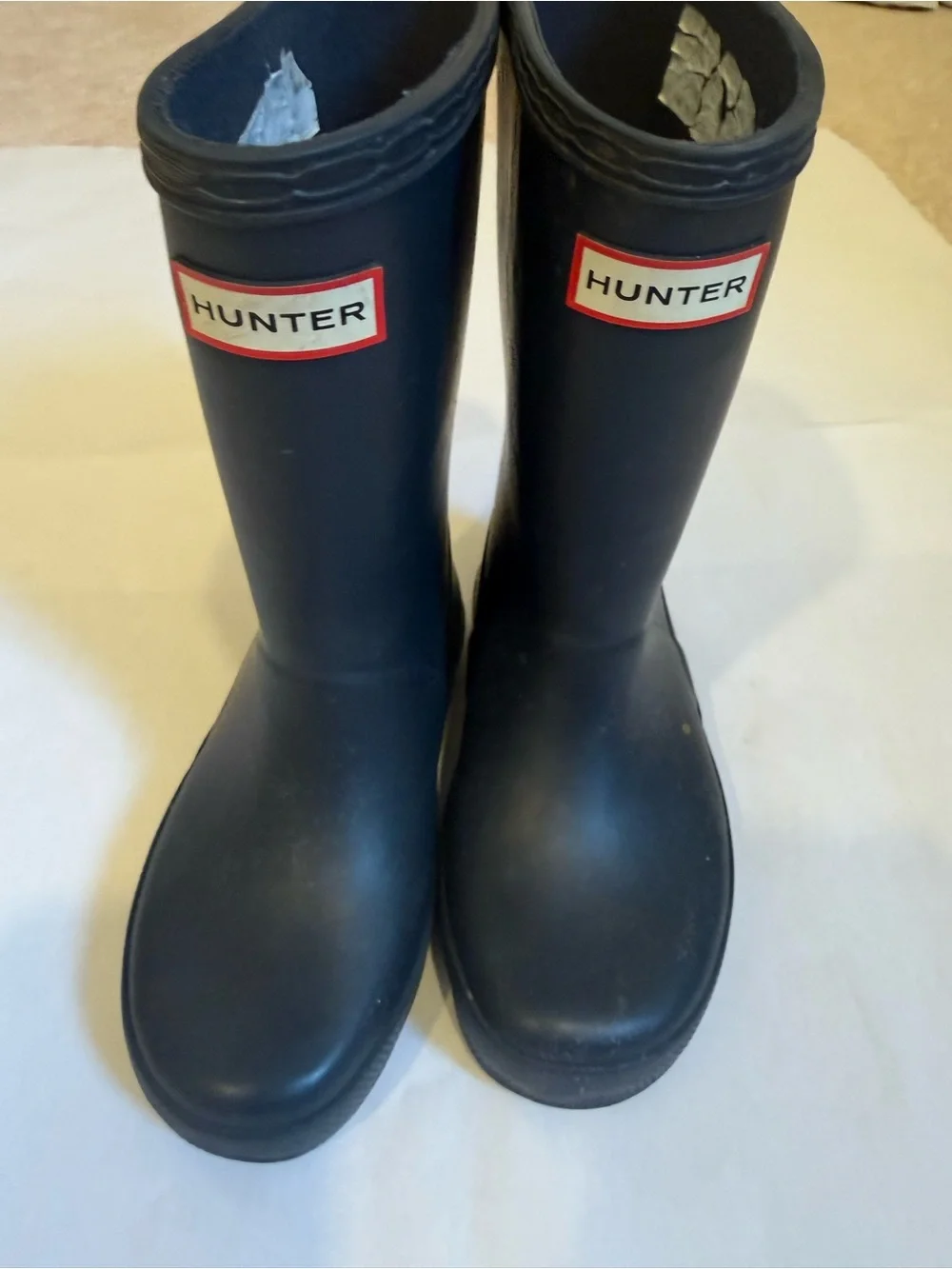 Hunter Kids Navy Rubber Rain Boots